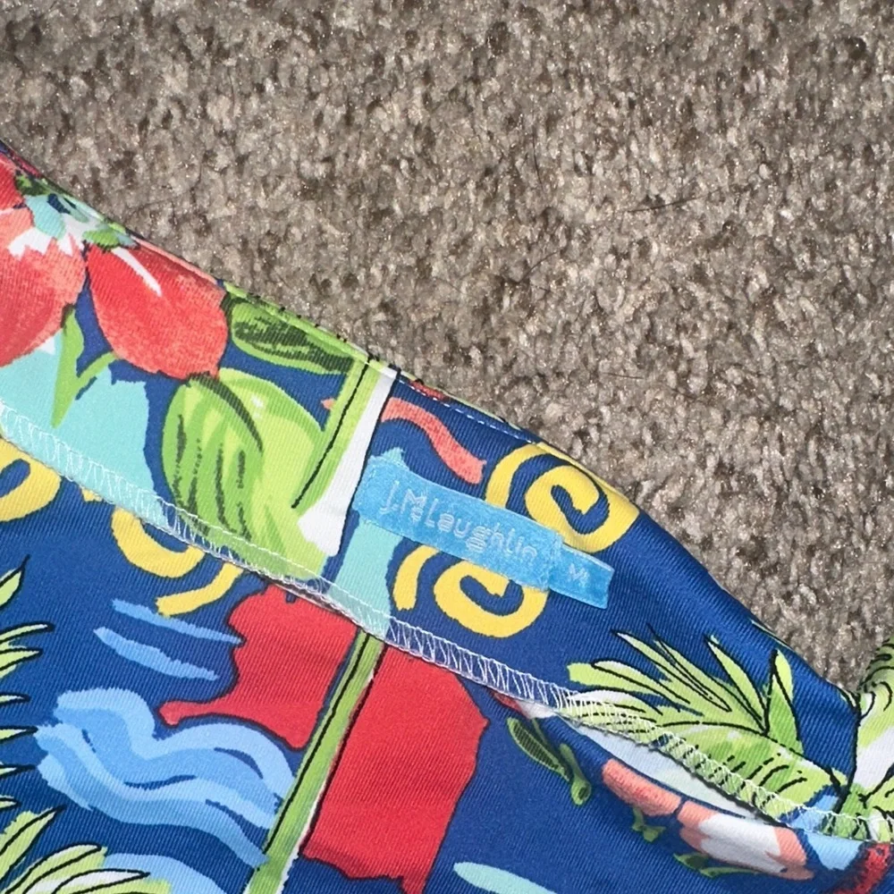 Blue Tropical Floral Long Sleeve Tee - Picture 3 of 3